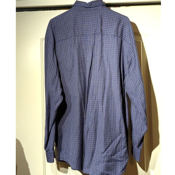 Bobby Jones Collection Woven in Italy Navy Plaid Button Down Shirt Mens Sz XXL - Picture 2 of 10